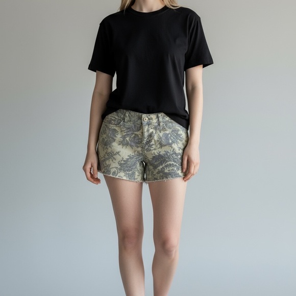 American Eagle Outfitters Pants - American Eagle Outfitters‎ Black and Gray Jean Shorts